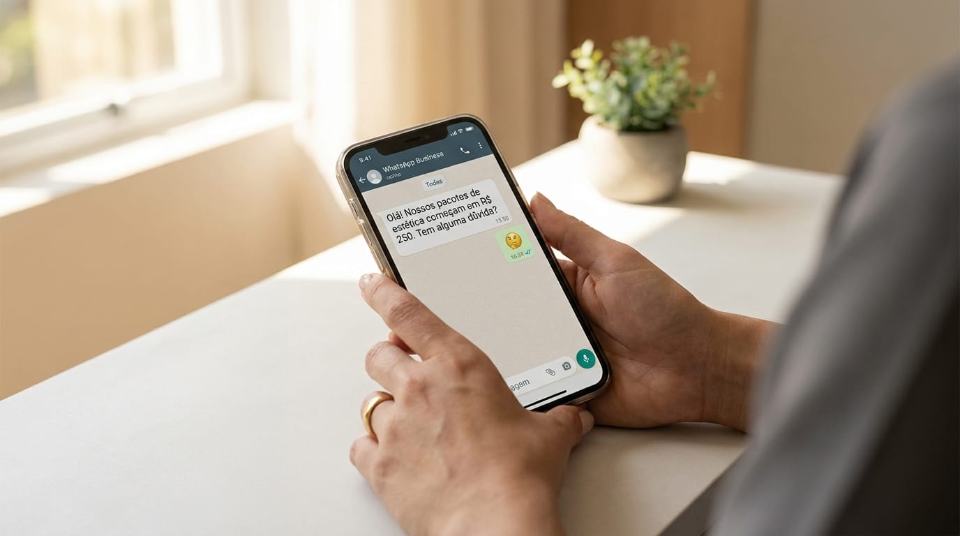 Como responder objeção de preço no WhatsApp da clínica de estética