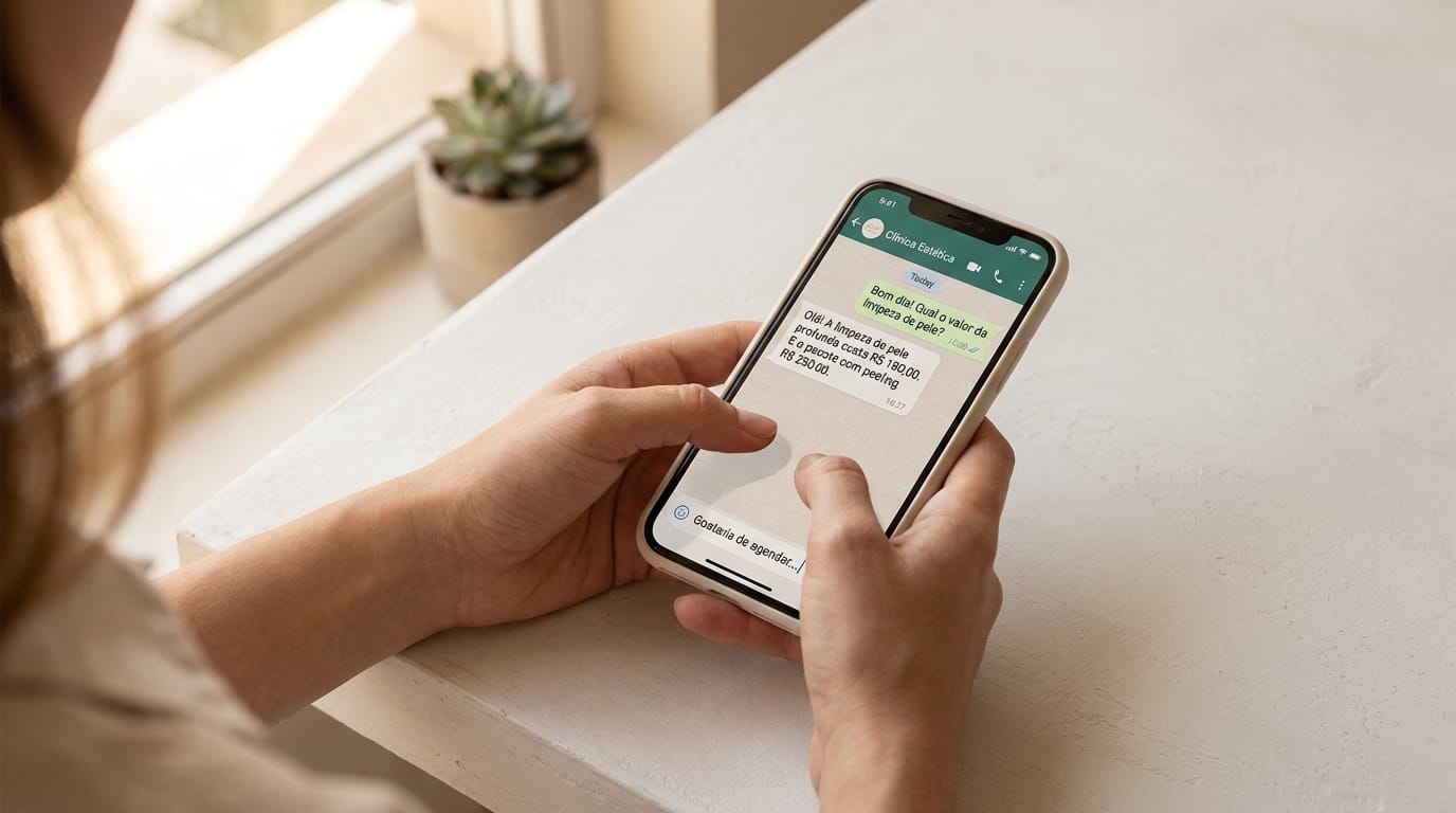 Como responder o "quanto custa" no WhatsApp da clínica de estética